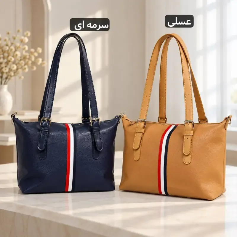 کیف زنانه روزمره چرم مصنوعی ابعاد 37 در 25 سانتیمتر