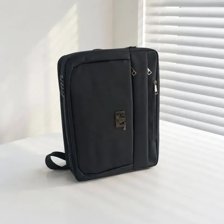 کیف اداری 3 کاره برزنت کوله دوشی دستی با جا لپ تاپ و کابل USB