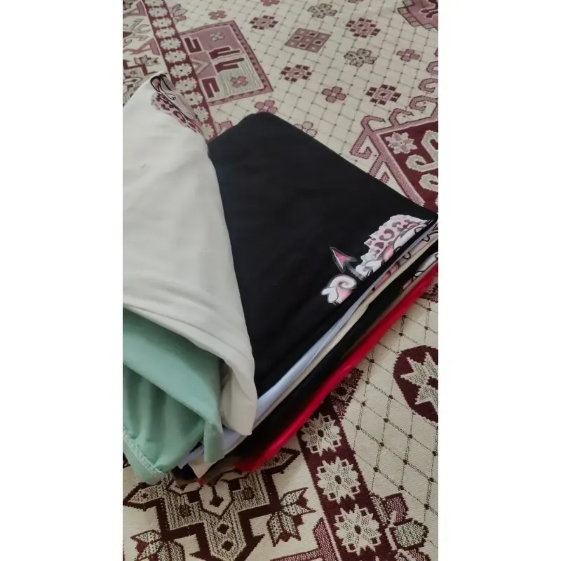 تیشرت باکسی نخ پنبه زنانه و دخترانه اسپرت قد 65 سانت
