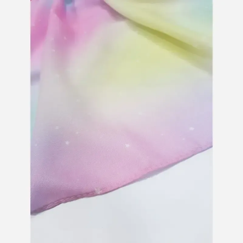 شال نخ کاستوم طرح نورا رویای پاستلی 70x200 سانتی متر