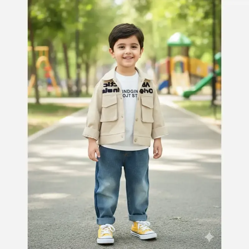 ست سه تکه کت و شلوار و بلوز پسرانه وارداتی مناسب 1 تا 5 سال